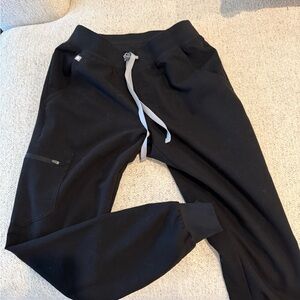 Figs Women's Black Joggers with Gray Accents